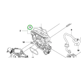 Husqvarna rögzítőgyűrű 550 XP, 545, 465 Rancher láncfűrészhez robbantott ábra