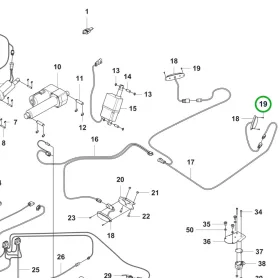 Husqvarna csavar 3x8 fekete kromátozott P 524 riderhez robbantott ábra