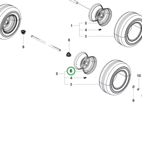 Husqvarna kerékfelni R 214TC, R 216T AWD, R 316TX AWD riderhez robbantott ábra