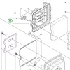 Husqvarna légszűrő fedél komplett 226HD75S, 226HS99S sövényvágóhoz robbantott ábra
