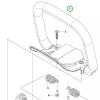 Husqvarna első fogantyú 226HD75S sövényvágóhoz robbantott ábra