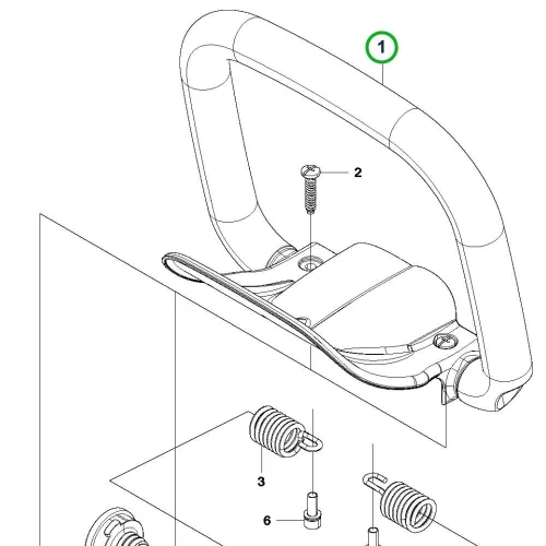 Husqvarna első fogantyú 226HD75S sövényvágóhoz robbantott ábra