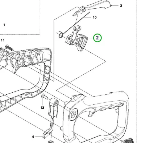 Husqvarna gázkar 226HD75S sövényvágóhoz robbantott ábra