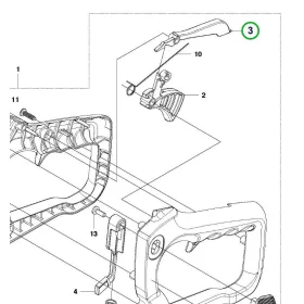 Husqvarna kar hátsó fogantyúhoz 226HD75S sövényvágóhoz robbantott ábra
