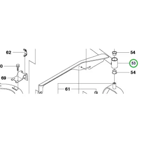 Husqvarna vágóasztal váz szürke 103, 112 cm R 316Ts AWD riderhez robbantott ábra