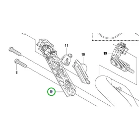 Husqvarna fűtött fogantyú burkolat 550 XP láncfűrészhez robbantott ábra