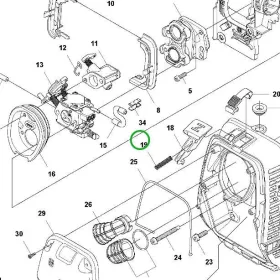 Husqvarna rugó 545RX, 545FR, 545F fűkaszához robbantott ábra