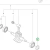 Husqvarna gumitömítés főtengely 555, 545, 550 XP, 562 XP láncfűrészhez robbantott ábra