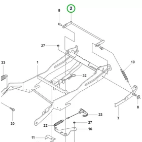 Husqvarna szervizállást rögzítő horog R 318X, R 316TX AWD riderhez robbantott ábra