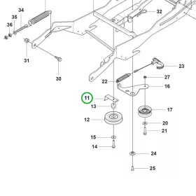 Husqvarna szíjvezető R 318X, R 316TX AWD, R 320X AWD riderhez robbantott ábra