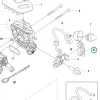 Husqvarna tanklevegőztető 555, 545, 550 XP, 572 XP láncfűrészhez robbantott ábra