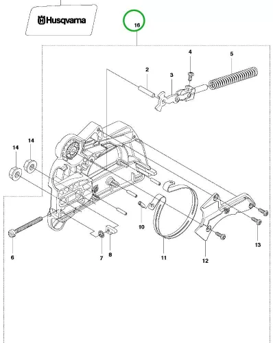 Husqvarna komplett láncfék 120 Mark II, 230, 235, 236 láncfűrészhez robbantott ábra