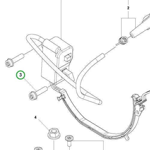 Husqvarna gyújtásrendszer csavar 545 Mark II, 592 XP láncfűrészhez robbantott ábra