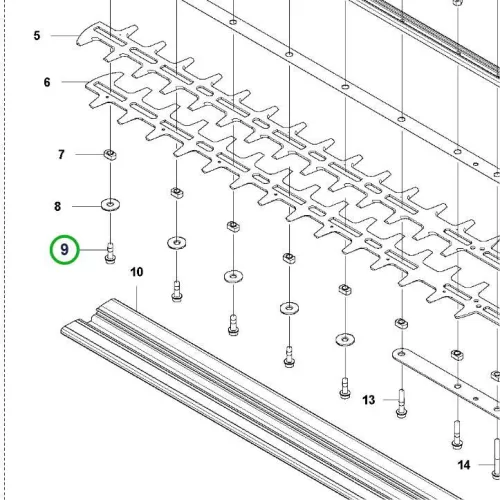 Husqvarna markolatcsavar 564 XP, 564 XPG láncfűrészhez robbantott ábra