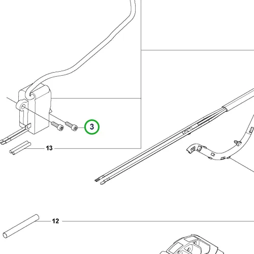 Husqvarna gyújtásrendszer csavar 555, 560 XP, 562 XP láncfűrészhez robbantott ábra