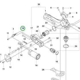 Husqvarna szöghajtóház csavar M4x25 T27 525HE3, 525HE4 sövényvágóhoz robbantott ábra