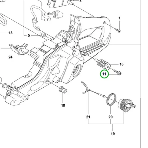 Husqvarna markolatcsavar 540 XP Mark III, 550i XP láncfűrészhez robbantott ábra
