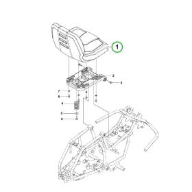 Husqvarna ülés R 112C, R 112iC riderhez robbantott ábra
