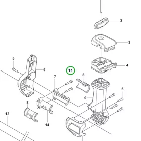 Husqvarna torx csavar M5x25 T27 525RX Mark II fűkaszához robbantott ábra