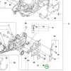 Husqvarna forgattyúház és indítóház csavar 545 Mark II láncfűrészhez robbantott ábra