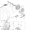 Husqvarna fűtött markolat csavar 545 Mark II, 564 XPG láncfűrészhez robbantott ábra
