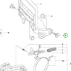 Husqvarna kuplungfedél csavar 555, 543 XP, 550i XP láncfűrészhez robbantott ábra