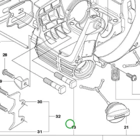 Husqvarna tőcsavar 120 Mark II, 235, 236, 240e láncfűrészhez robbantott ábra