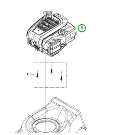 Husqvarna HS 123A motor LC 140P, LC 140SP, LB 144 fűnyíróhoz robbantott ábra