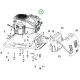 Husqvarna motor HS 413AE újabb kivitel R 214C riderhez robbantott ábra