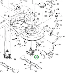 Husqvarna késorsó szervizkészlet TC 138 fűnyírótraktorhoz robbantott ábra