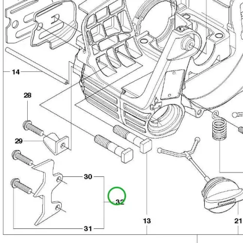 Husqvarna rönktámasz készlet 120 Mark II, 130, 235, 236 láncfűrészhez robbantott ábra