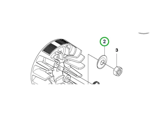 Husqvarna kúpos alátét 5/16" 120 Mark II, 130 láncfűrészhez robbantott ábra