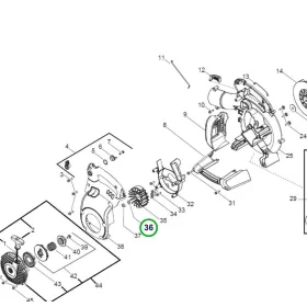 Husqvarna lendkerék alátét 125B, 125BVx lombfúvóhoz robbantott ábra