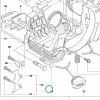 Husqvarna tőcsavar 136, 137, 141, 142 láncfűrészhez robbantott ábra