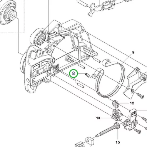 Husqvarna fékszalag csap 120 Mark II láncfűrészhez robbantott ábra