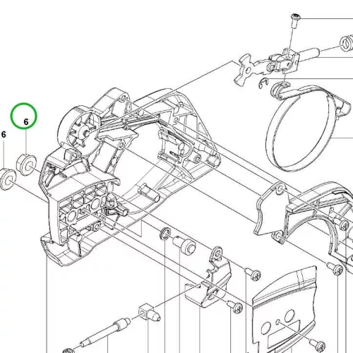 Husqvarna talpas anya 120 Mark II, 130, 235, 236 láncfűrészhez robbantott ábra