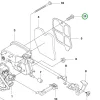 Husqvarna légszűrő és fogantyú csavar 120 Mark II láncfűrészhez robbantott ábra