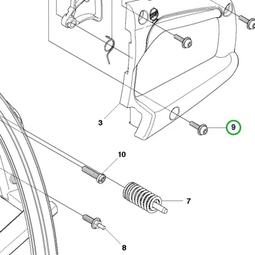 Husqvarna Torx T25 csavar 15,1 mm 120 Mark II láncfűrészhez robbantott ábra