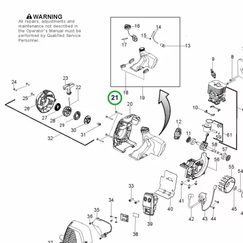 Husqvarna burkolatcsavar 128R, 128L, 128LDX, 128C szegélyvágóhoz robbantott ábra