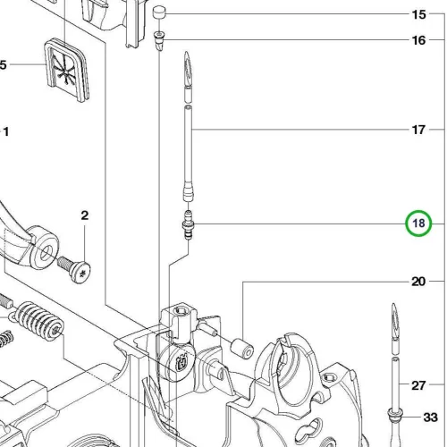 Husqvarna üzemanyagcső csatlakozó 120 Mark II láncfűrészhez robbantott ábra