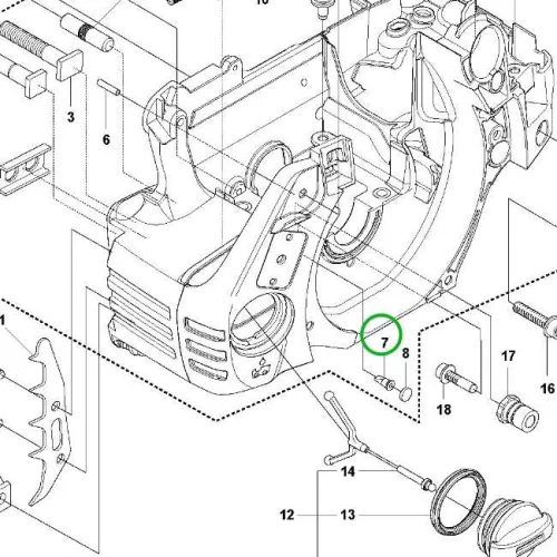 Husqvarna levegőztető ellenőrző szelep 365, 372 XP, 435 láncfűrészhez robbantott ábra
