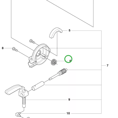 Husqvarna olajszivattyú csigakerék 120 Mark II, 235, 236 láncfűrészhez robbantott ábra