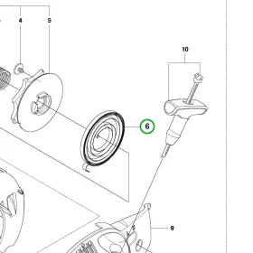 Husqvarna rugó 120 Mark II, Partner P350S láncfűrészhez robbantott ábra