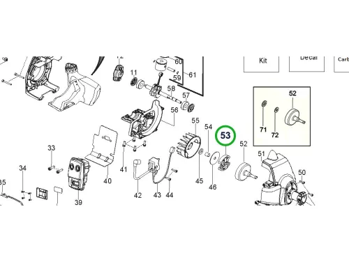 Husqvarna kuplung komplett 128R, 128L, 128LDX, 128C szegélyvágóhoz robbantott ábra