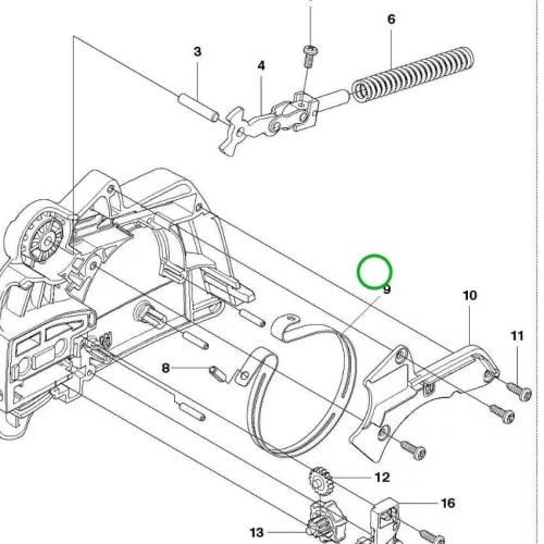 Husqvarna fékszalag 120 Mark II, 235, 236, 240 láncfűrészhez robbantott ábra