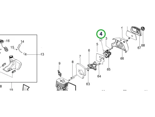 Husqvarna primer pumpa 128R, 128L, 128LDX, 128C szegélyvágóhoz robbantott ábra