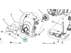 Husqvarna kuplungdob 129C, 129LK szegélyvágóhoz robbantott ábra