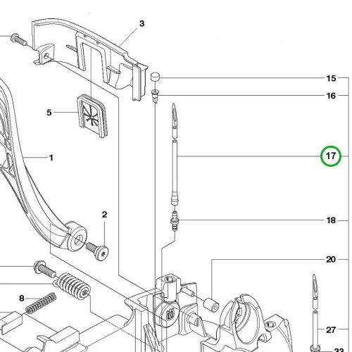 Husqvarna benzincső 240e láncfűrészhez robbantott ábra