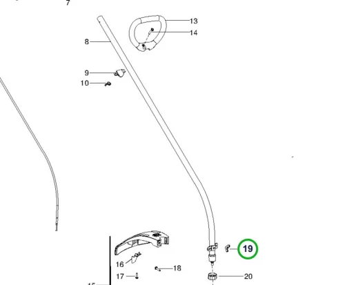 Husqvarna szárnyas anya 128C szegélyvágóhoz robbantott ábra