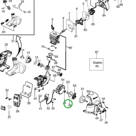 Husqvarna alátét 124C, 128R, 128C, 128LDX fűkaszához robbantott ábra